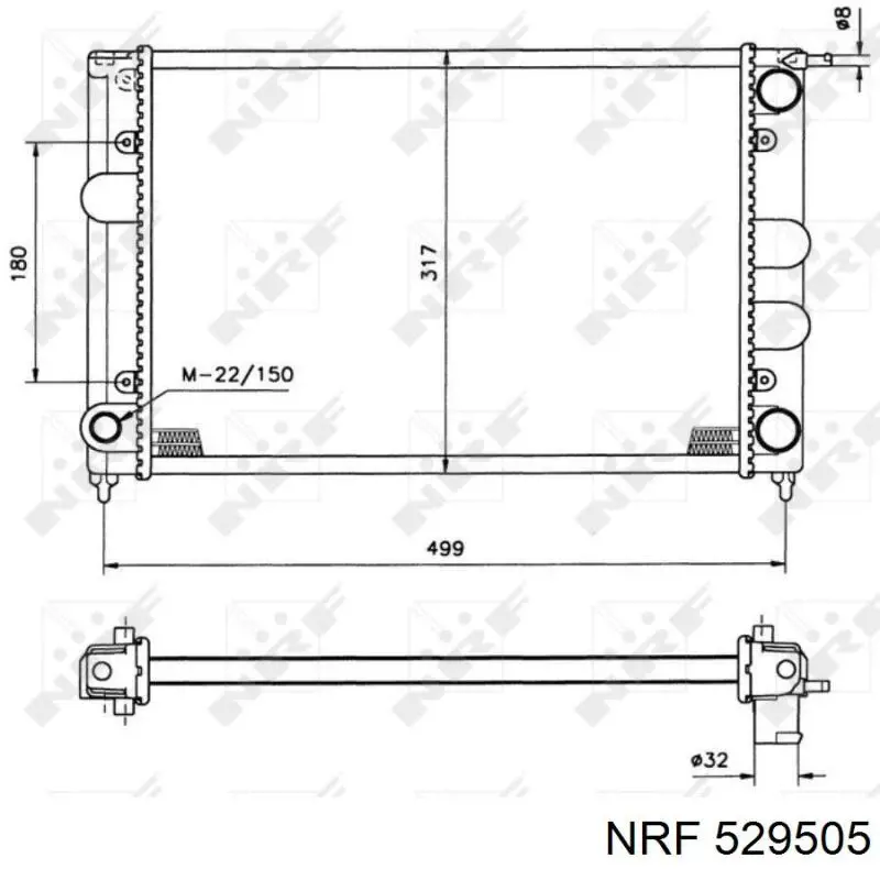 Радіатор охолодження NRF 529505