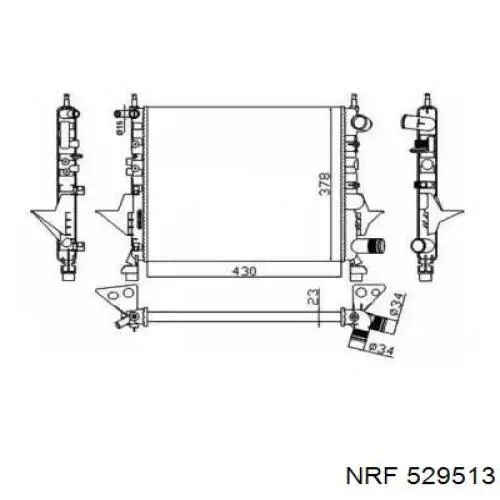 Радіатор охолодження NRF 529513