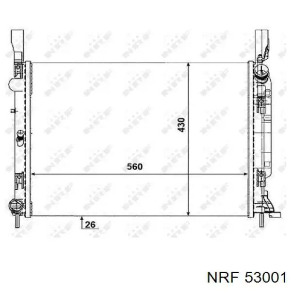 FP56A55NF NRF радіатор охолодження двигуна