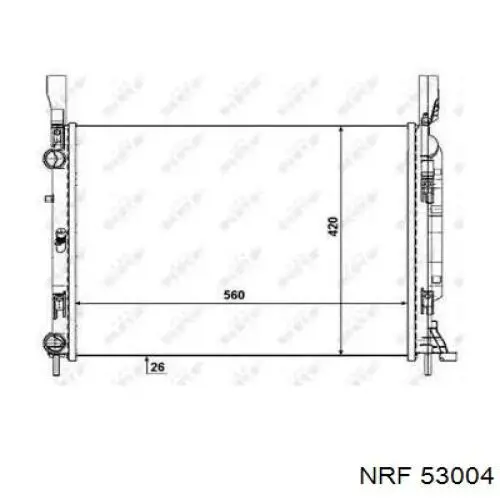 Радіатор основний NRF 53004 ціна, від 97.97 USD