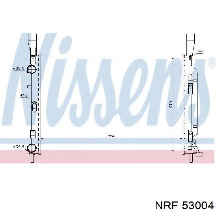 Купити 53004 NRF Радіатор двигуна