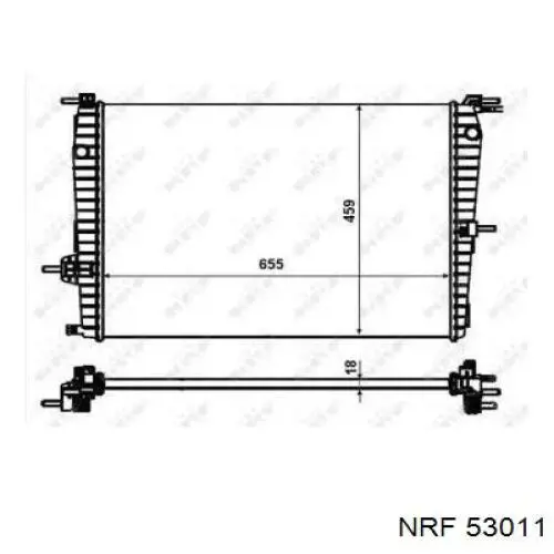Купити 53011 NRF Радіатор двигуна