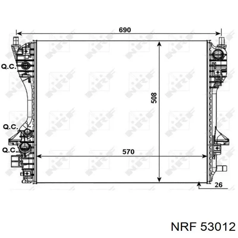 Радіатор основний NRF 53012 ціна, від 177.85 USD