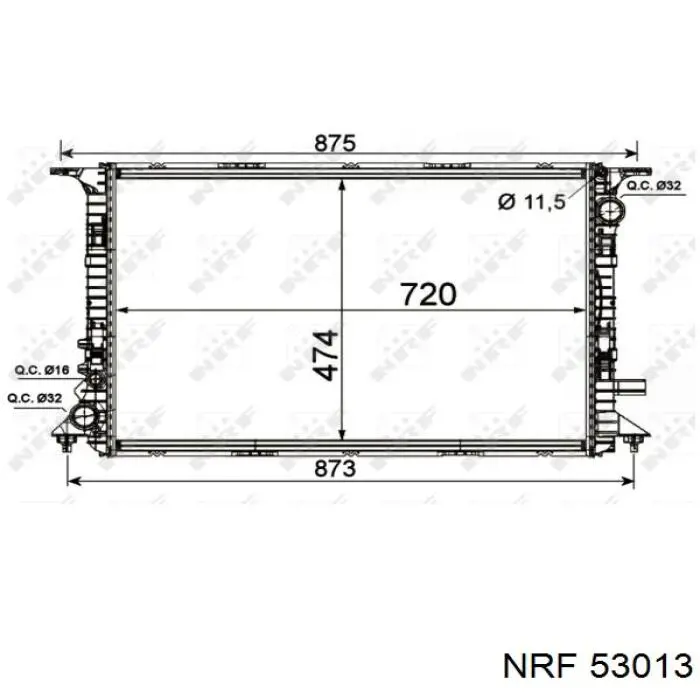 Купити 53013 NRF Радіатор двигуна