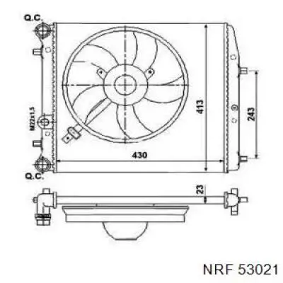 53021 NRF Радіатор охолодження двигуна