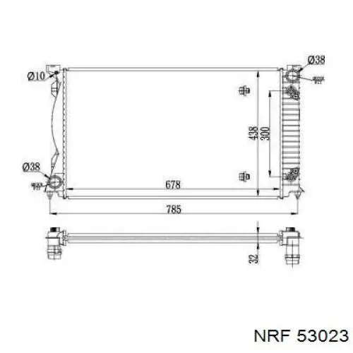 Купити 53023 NRF Радіатор двигуна