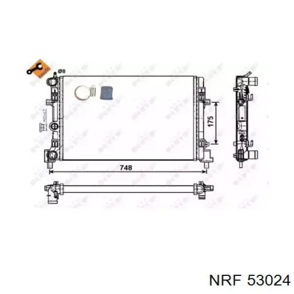 Купити 53024 NRF Радіатор двигуна