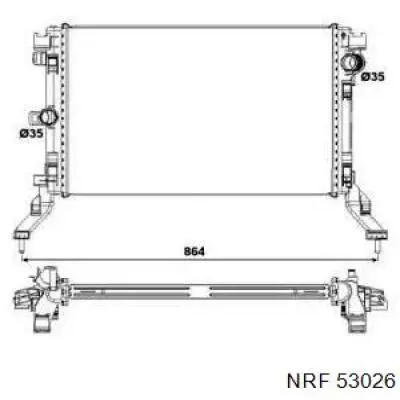 Купити 53026 NRF Радіатор двигуна