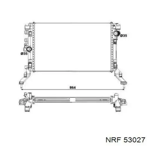 Радіатор основний NRF 53027 ціна, від 232.12 USD