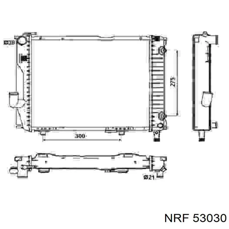 53030 NRF радіатор охолодження двигуна