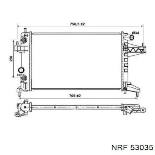 Радіатор основний NRF 53035 ціна, від 83.79 USD