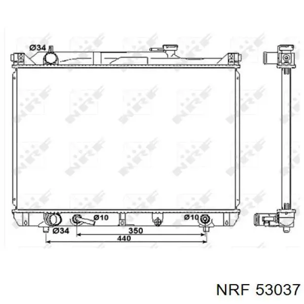 53037 NRF радіатор охолодження двигуна