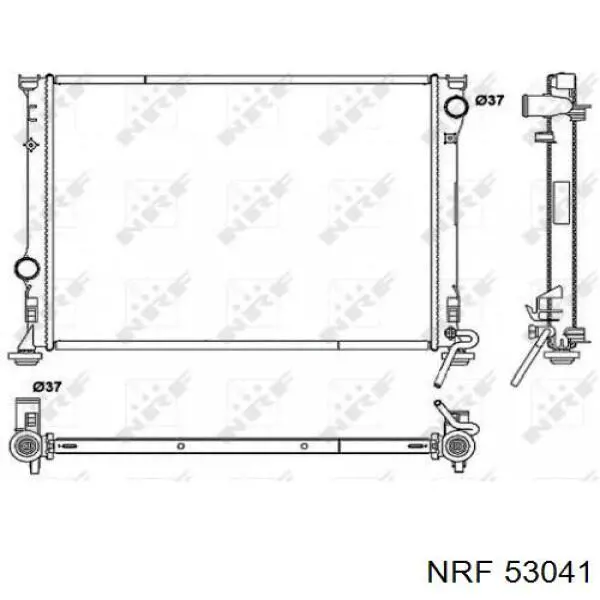 53041 NRF радіатор охолодження двигуна
