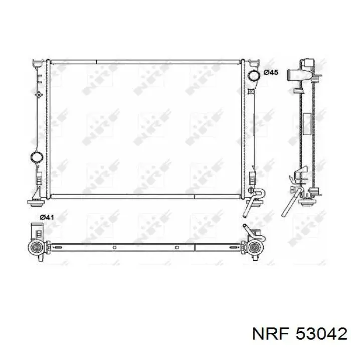 Купити 53042 NRF Радіатор двигуна