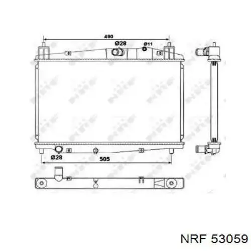 Радіатор основний NRF 53059 ціна, від 196.62 USD