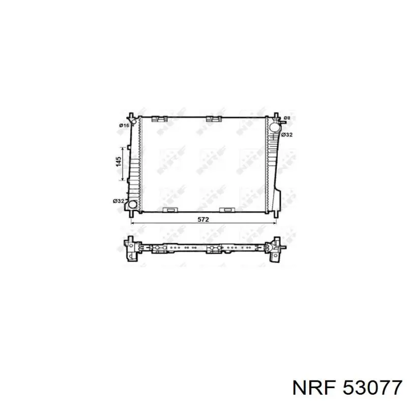Радіатор основний NRF 53077 ціна, від 122.45 USD