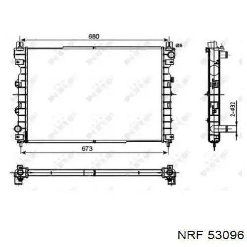 Купити 53096 NRF Радіатор двигуна