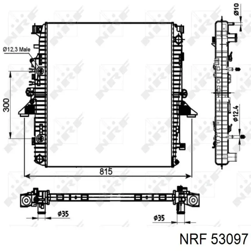 Купити 53097 NRF Радіатор двигуна