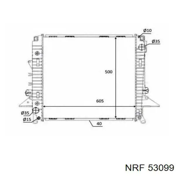 Купити 53099 NRF Радіатор двигуна