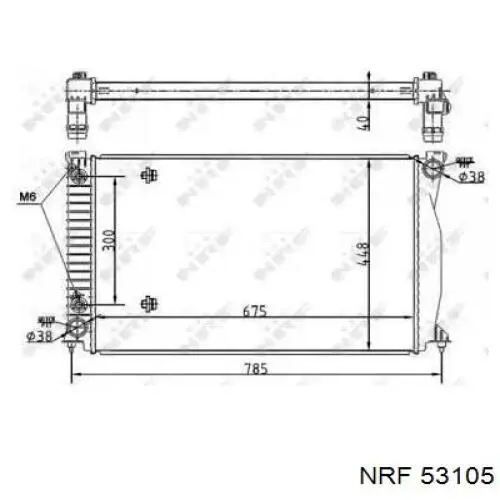 53105 NRF радіатор охолодження двигуна