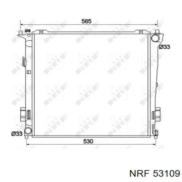 53109 NRF радіатор охолодження двигуна