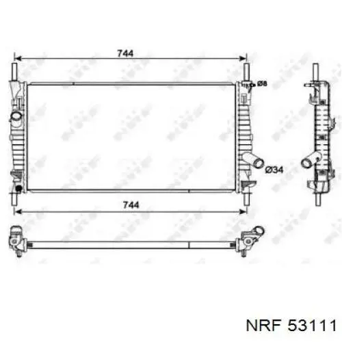 Купити 1671801 Ford Радіатор двигуна