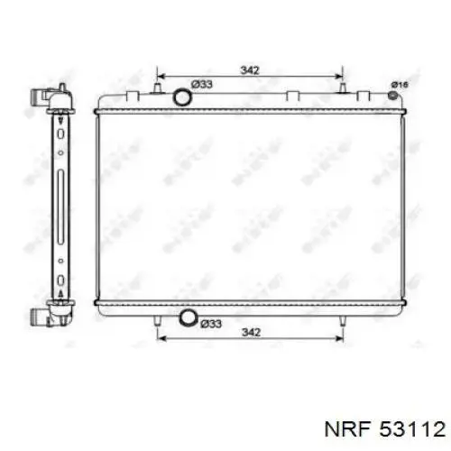 53112 NRF радіатор охолодження двигуна