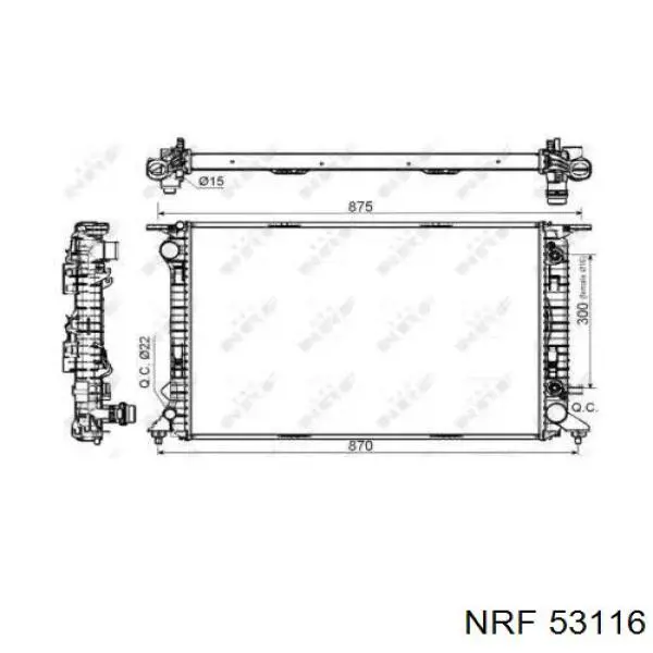Радіатор основний NRF 53116 ціна, від 168.98 USD