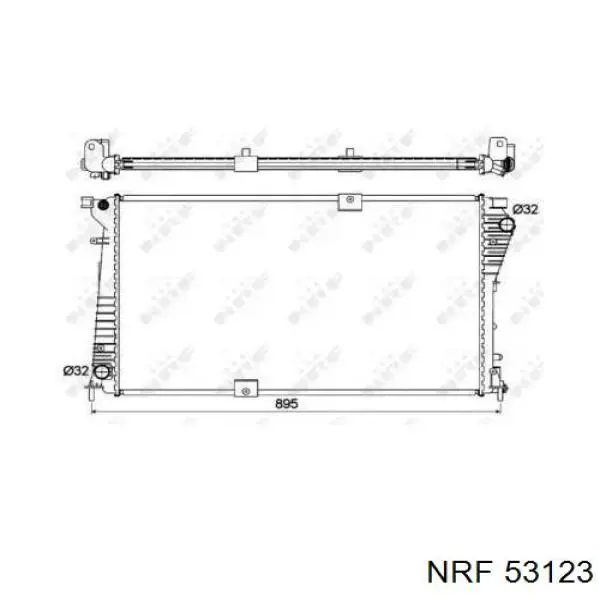 Радіатор основний NRF 53123 ціна, від 145.56 USD