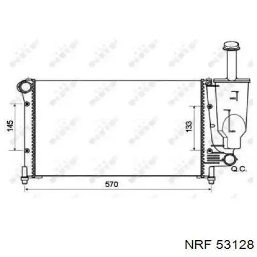 Радіатор основний NRF 53128 ціна, від 143.13 USD
