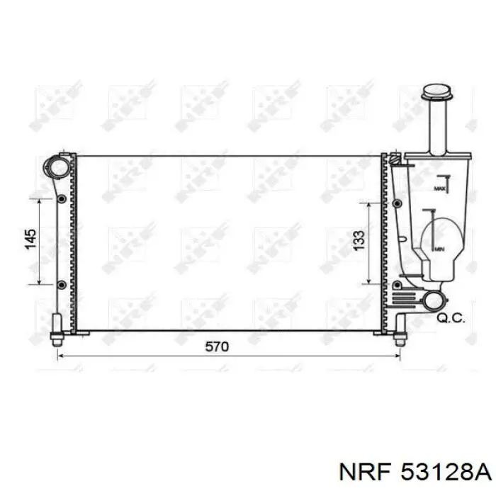 Радіатор основний NRF 53128A ціна, від 76.19 USD