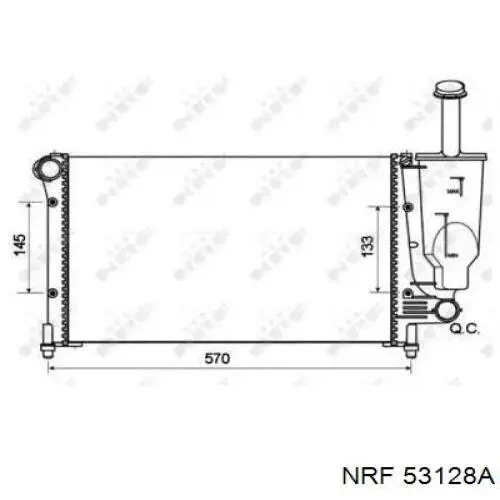 53128A NRF радіатор охолодження двигуна