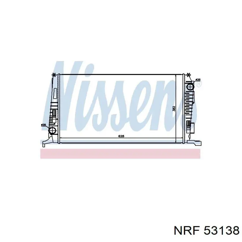 53138 NRF Радіатор охолодження двигуна