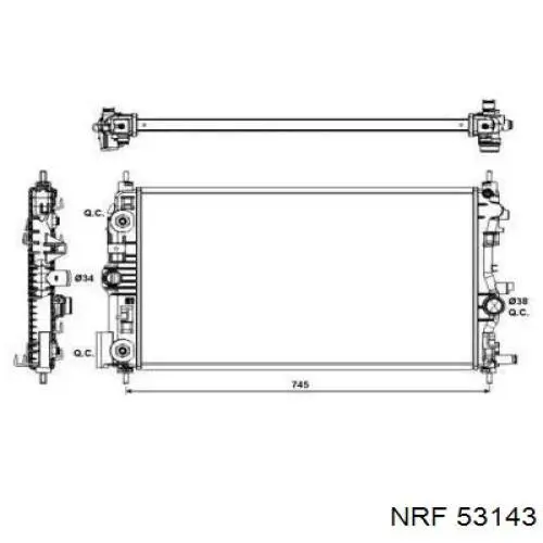 Радіатор основний FPS FP52A507 ціна, від 80.31 USD