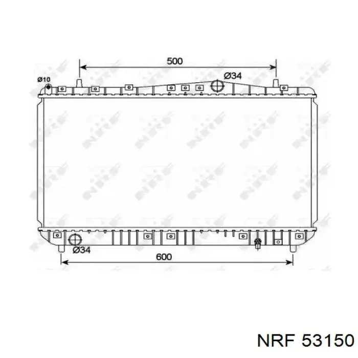 53150 NRF радіатор охолодження двигуна