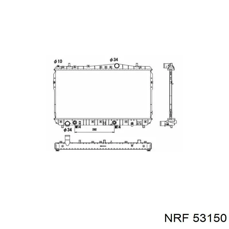 Купити 53150 NRF Радіатор двигуна