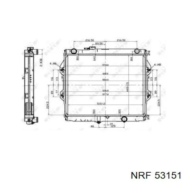Радіатор основний NRF 53151 ціна, від 123.37 USD