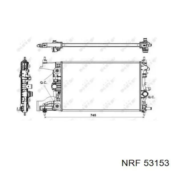 Радіатор основний NRF 53153 ціна, від 76.03 USD