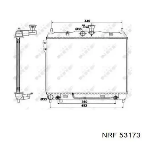 Купити 53173 NRF Радіатор двигуна
