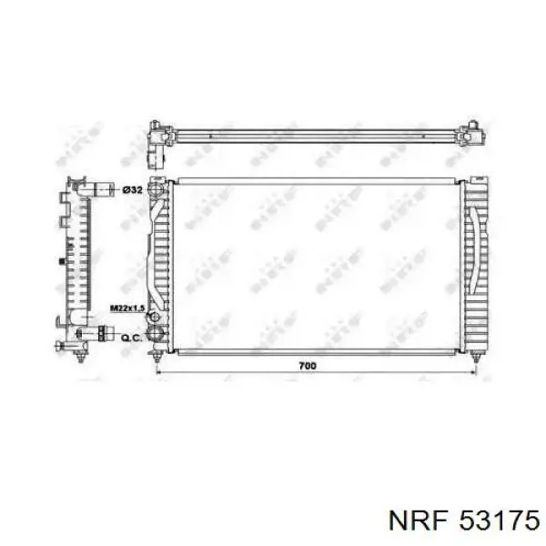 Купити 53175 NRF Радіатор двигуна