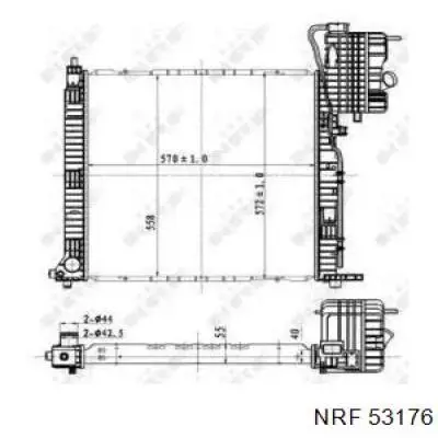 53176 NRF радіатор охолодження двигуна