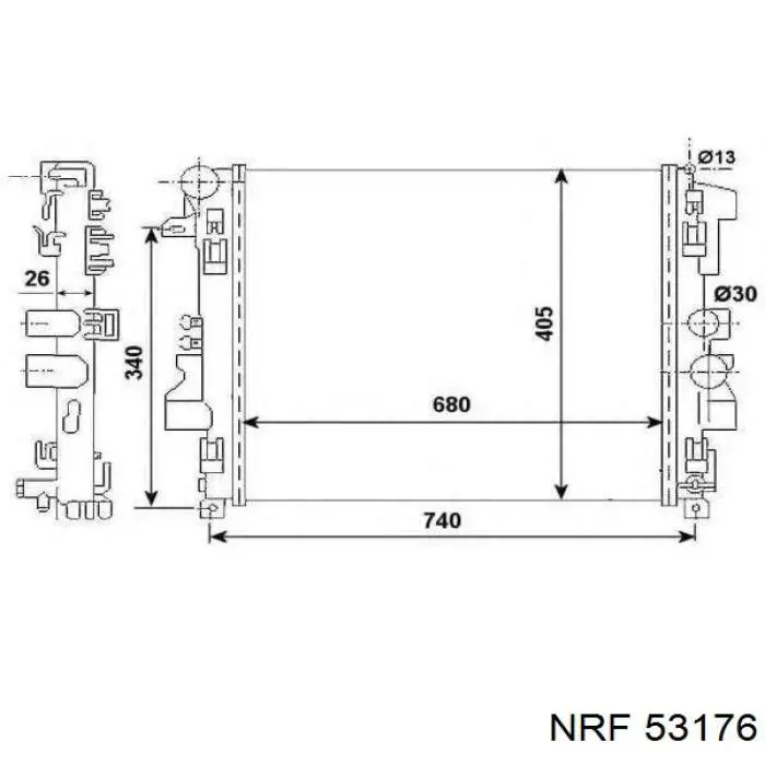 Радіатор основний NRF 53176 ціна, від 280.99 USD
