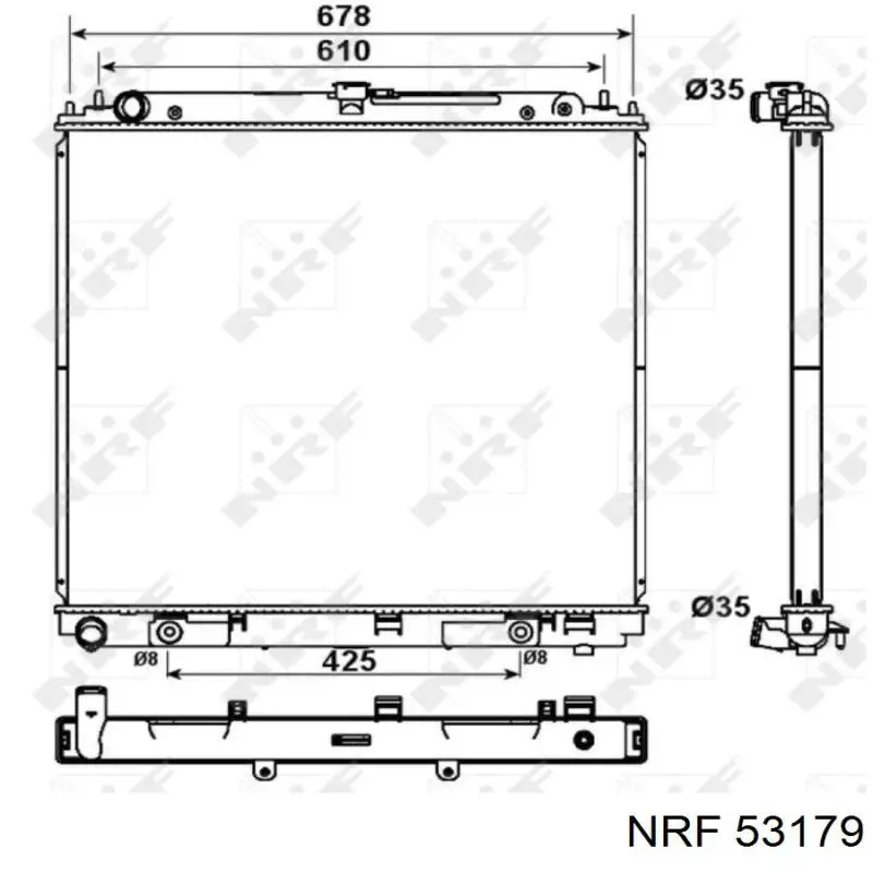 53179 NRF радіатор охолодження двигуна
