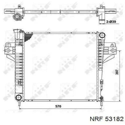 Радіатор основний NRF 53182 ціна, від 112.22 USD
