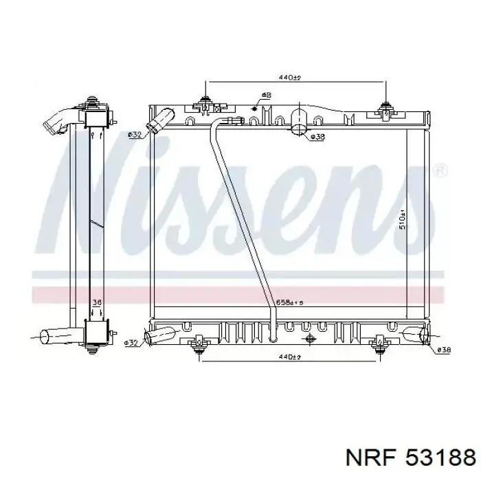 Купити 646893 Nissens Радіатор двигуна