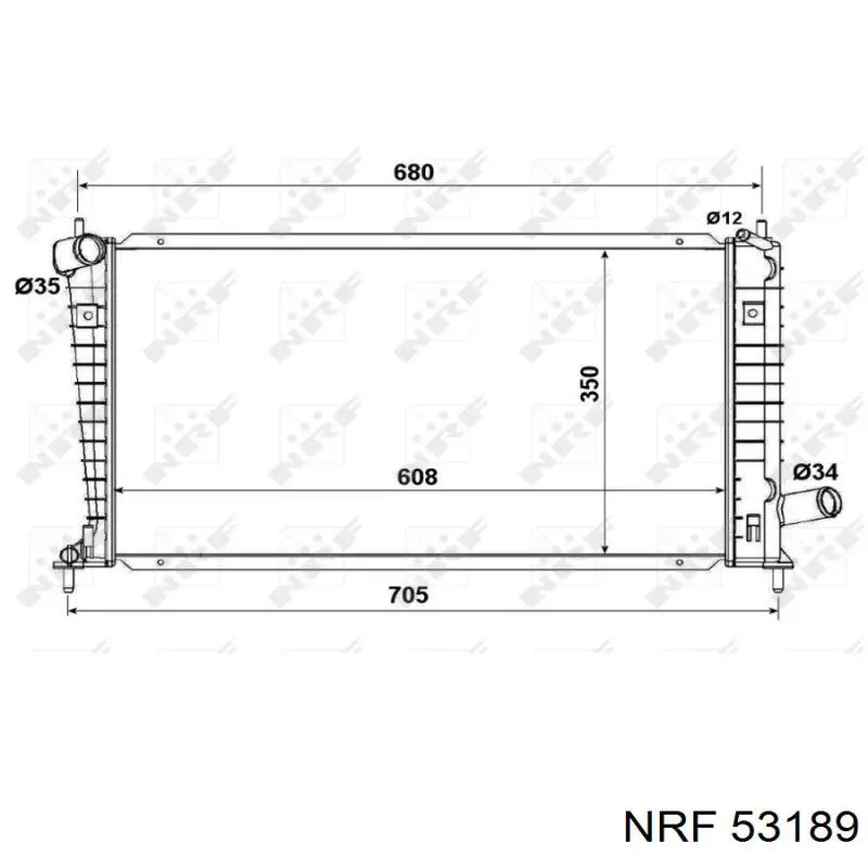 Купити 53189 NRF Радіатор двигуна
