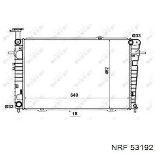 Радіатор основний NRF 53192 ціна, від 105.82 USD