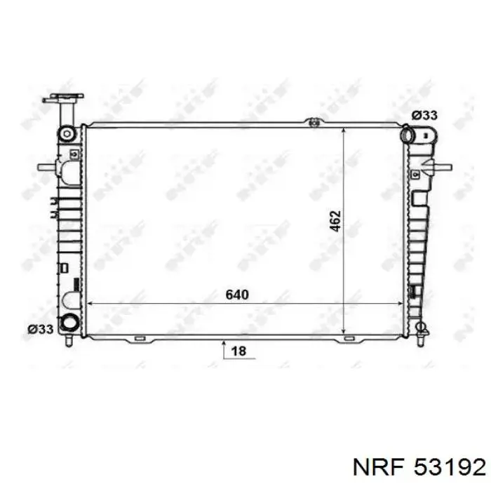 53192 NRF радіатор охолодження двигуна