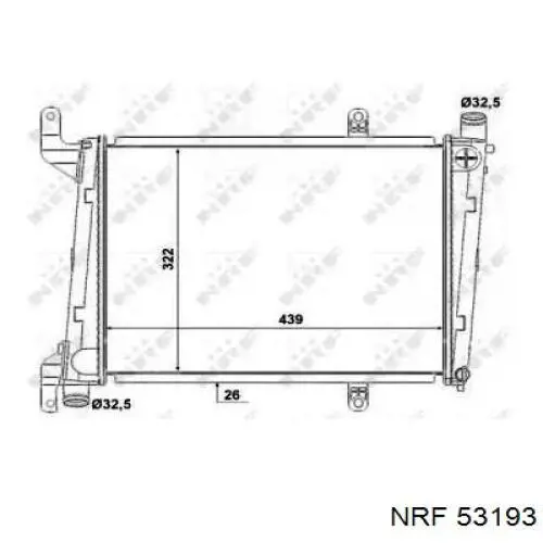 Купити 53193 NRF Радіатор двигуна