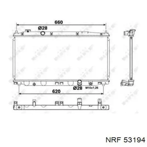 53194 NRF Радіатор охолодження двигуна